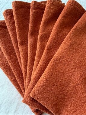 Rust Cotton Placemats Set of Eight
